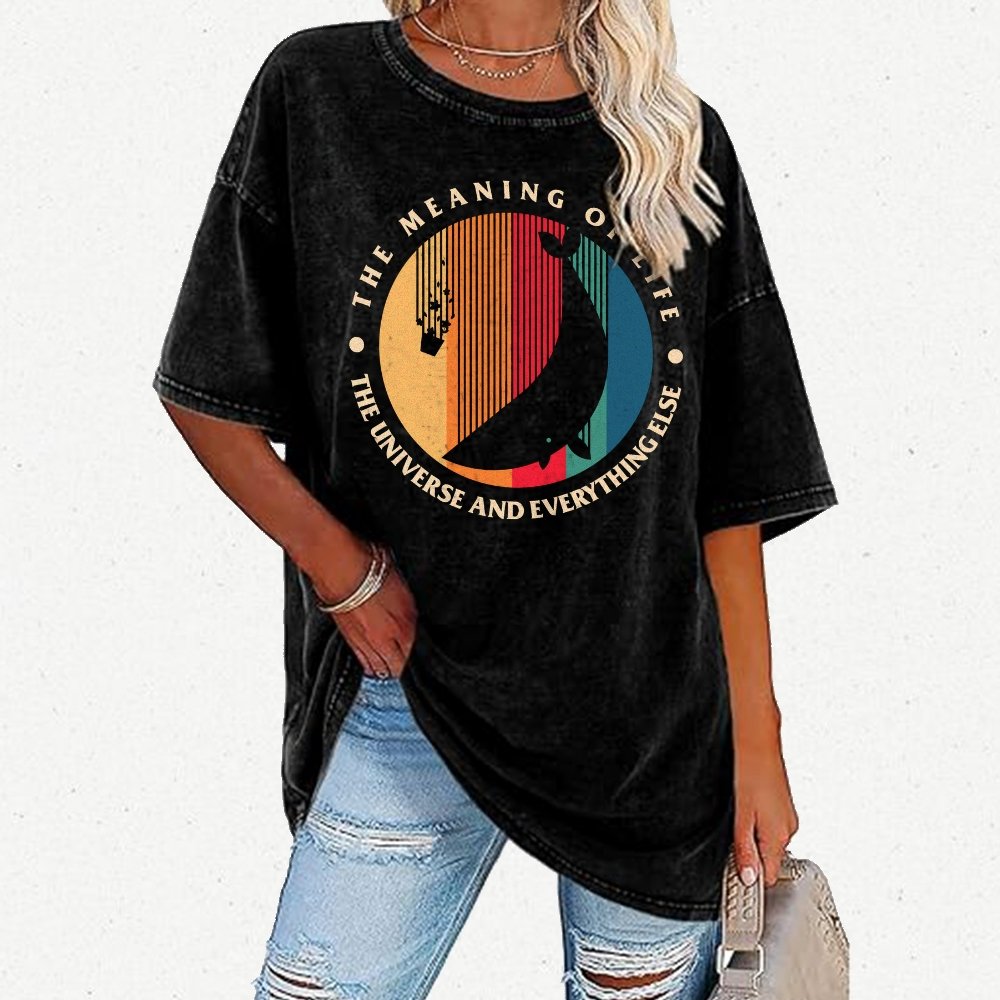 The Meaning Of Life - The Universe And Everything Else Vintage Distressed T-shirt