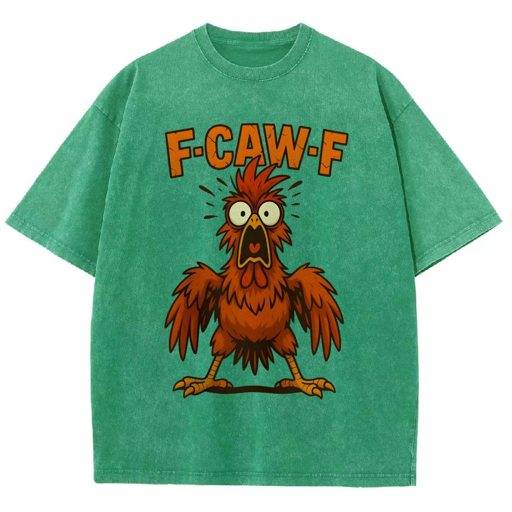 F-CAW-F  Angry Chicken Vintage Distressed T-shirt