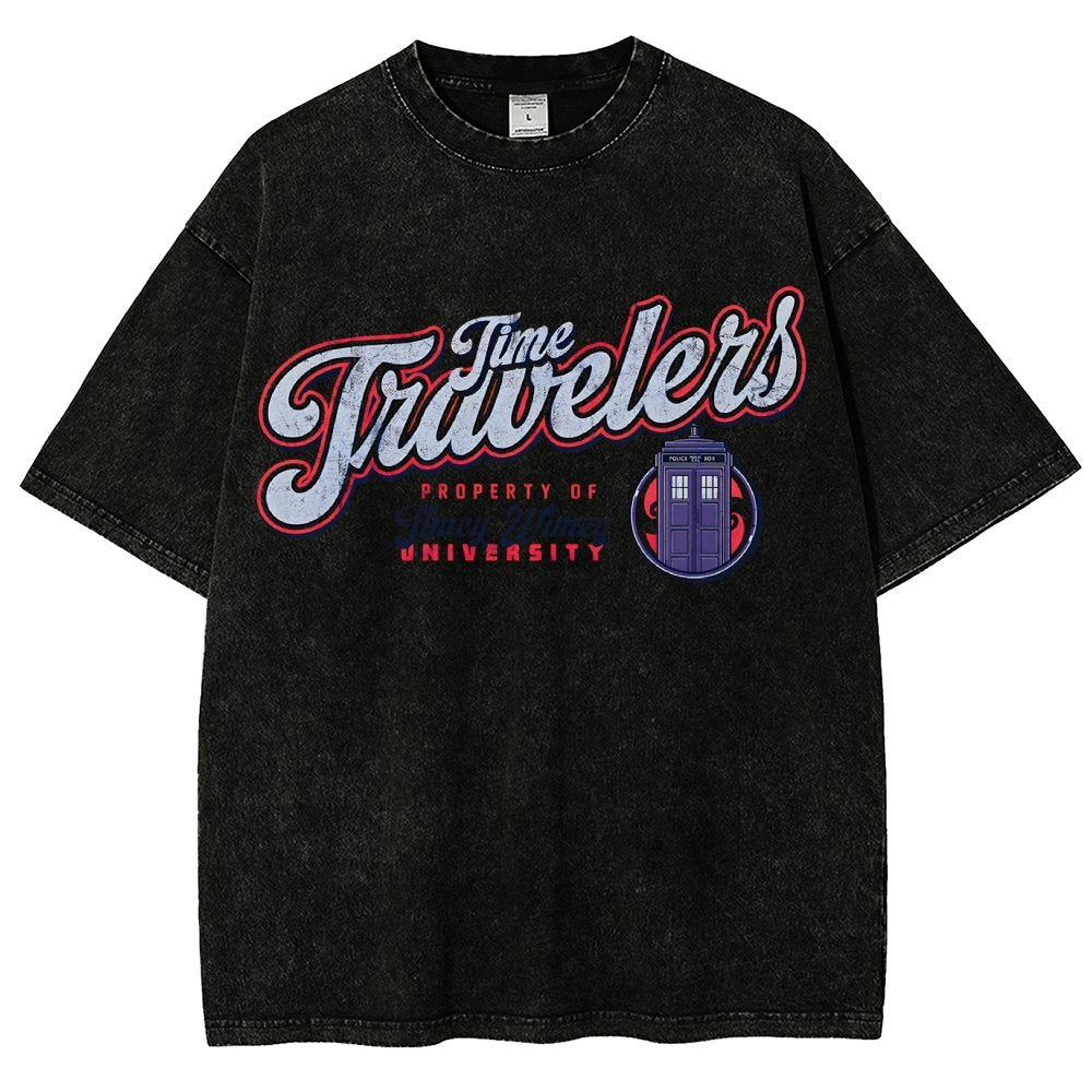 Timey Wimey University Vintage Distressed T-shirt