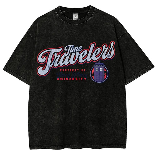 Timey Wimey University Vintage Distressed T-shirt
