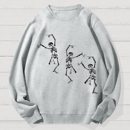 Skeleton Dancing Halloween Geek Cotton Sweatshirt