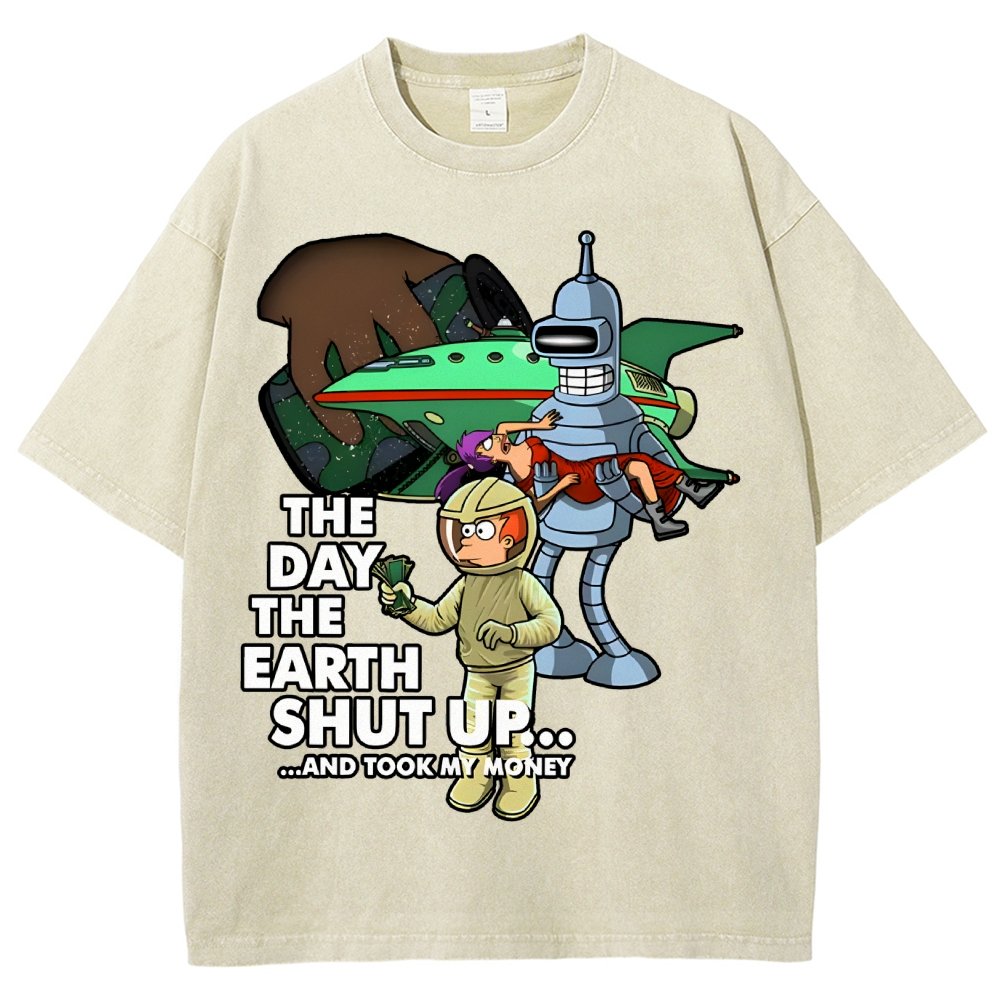The day the earth shut up... Vintage Distressed T-shirt