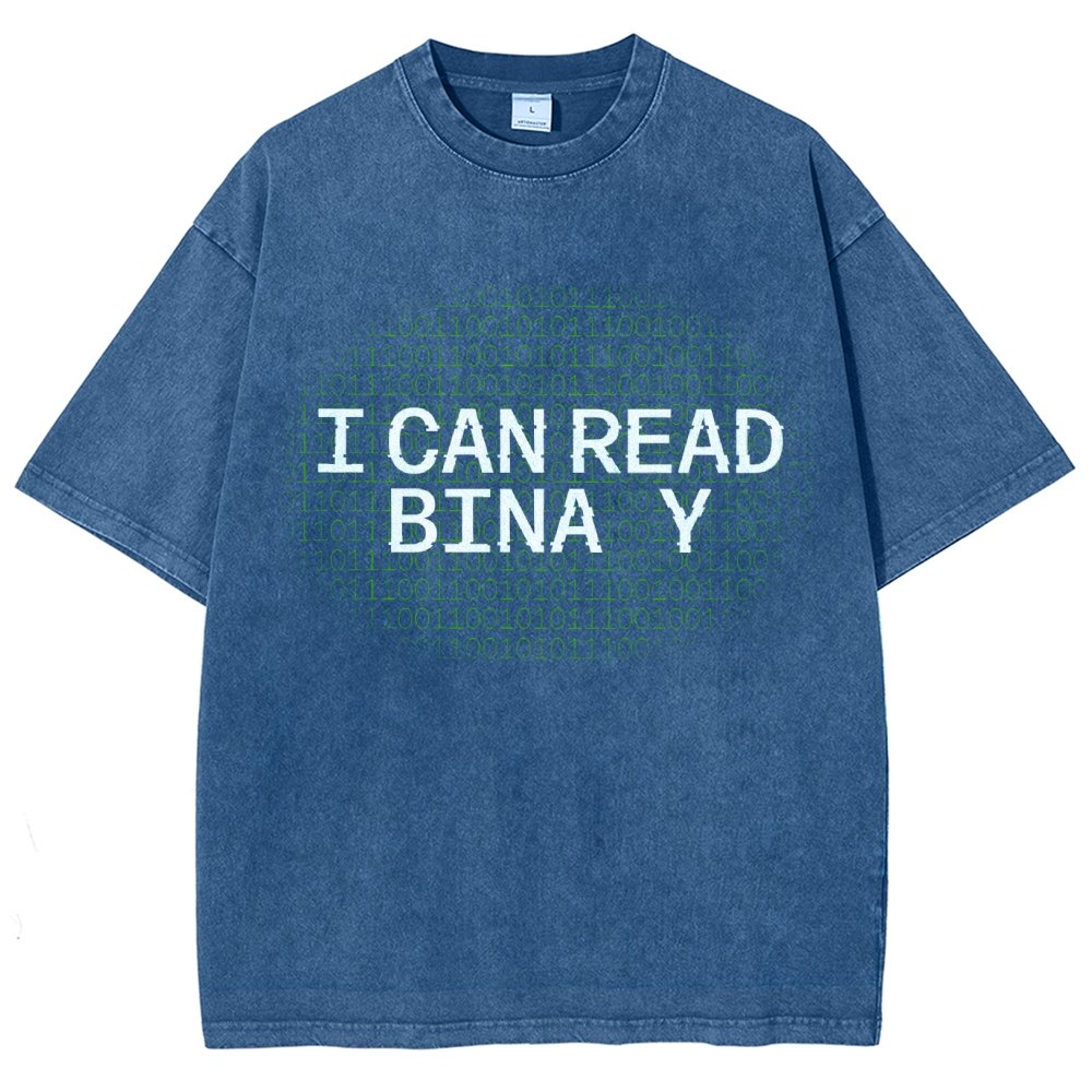 I Can Read Binary Vintage Distressed T-shirt