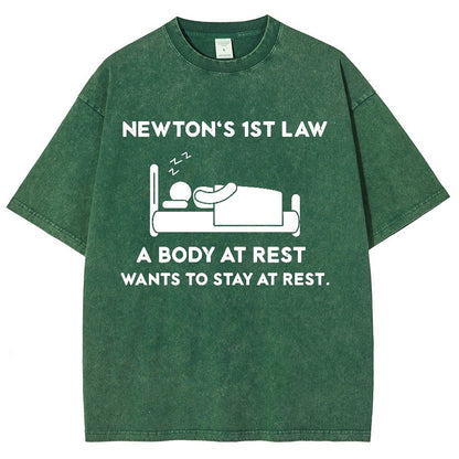 Newton's First Law Vintage Distressed T-shirt