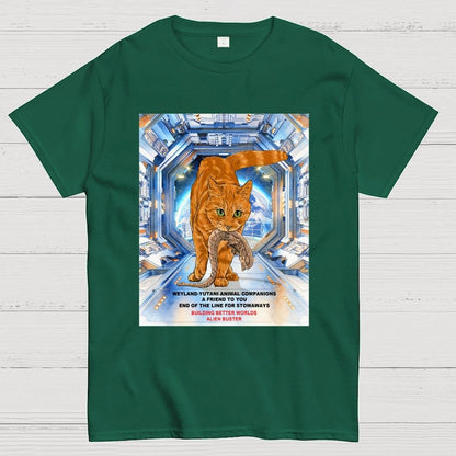 Mystery Creature Buster - Ginger Cat Building Better Worlds Geek T-Shirt