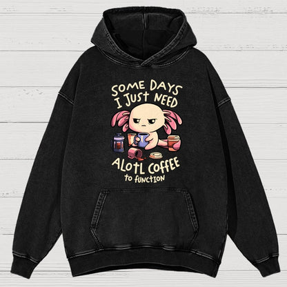 Alotl Coffee Vintage Distressed Hoodie