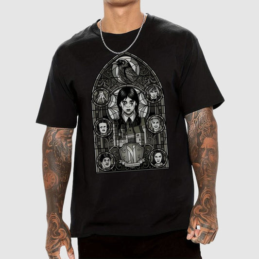 Stained Glass of Outcasts Geek T-Shirt