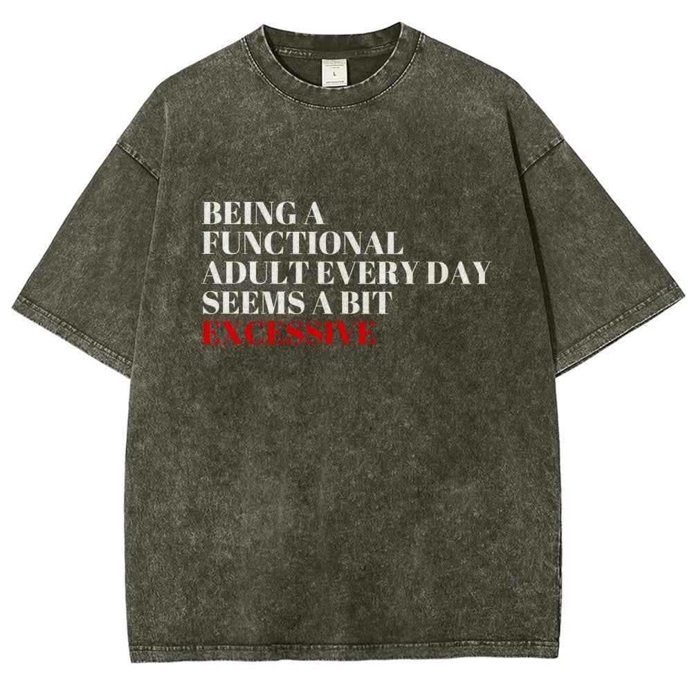 Functional Adult Vintage Distressed T-shirt