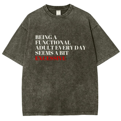 Functional Adult Vintage Distressed T-shirt