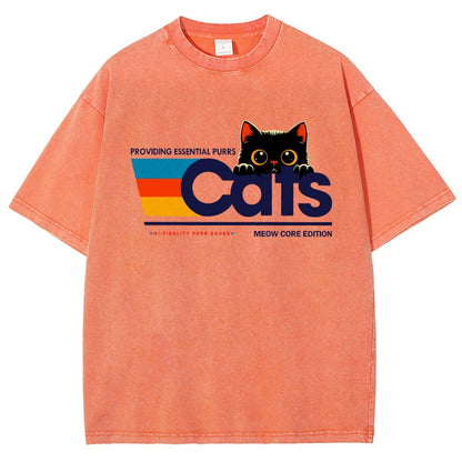 Retro Cats Vintage Distressed T-shirt