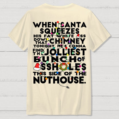 Christmas Vacation Jolliest Bunch Front And Back Printing Geek T-Shirt