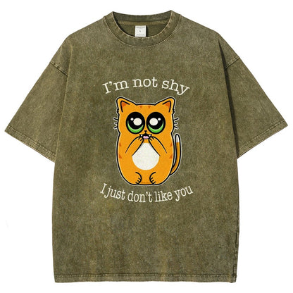Not Shy Vintage Distressed T-shirt