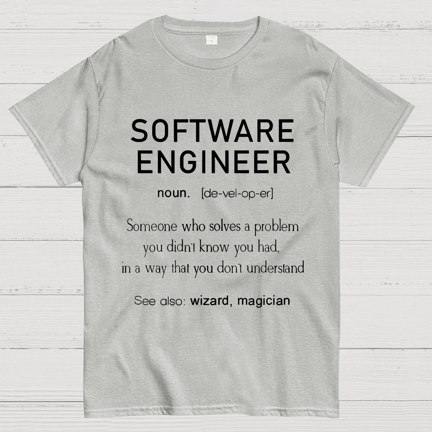 Software Engineer Definition Shirt Coder Definition Geek T-Shirt