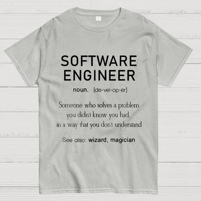 Software Engineer Definition Shirt Coder Definition Geek T-Shirt