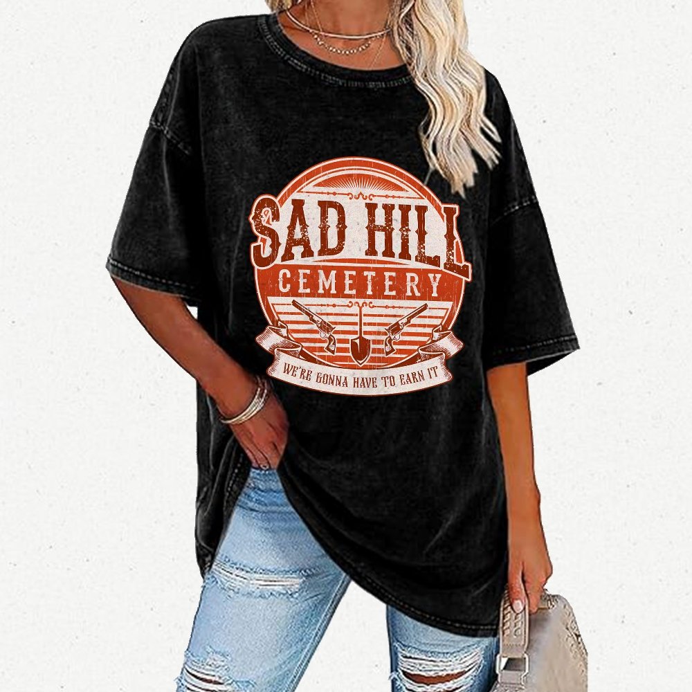 Lonely Hill Cemetery Vintage Distressed T-shirt