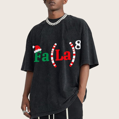Fa La La La La Christmas Math Vintage Distressed T-shirt