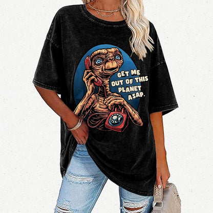 Phone Call to space Vintage Distressed T-shirt