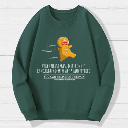 Gingerbread Man Geek Cotton Sweatshirt