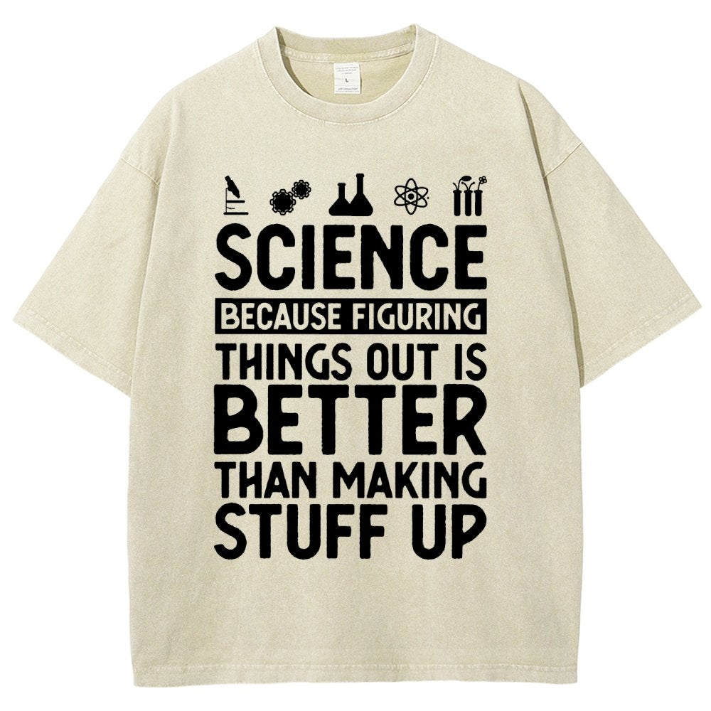 Science Figuring Stuff Funny Science Vintage Distressed T-shirt