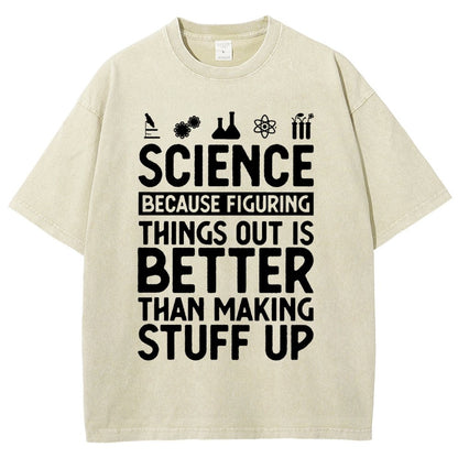 Science Figuring Stuff Funny Science Vintage Distressed T-shirt
