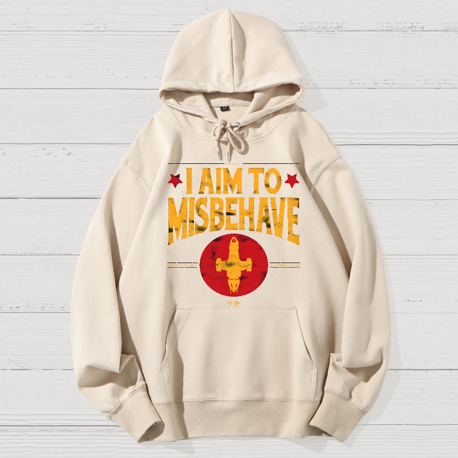 I Aim To Misbehave Geek Cotton Hoodie