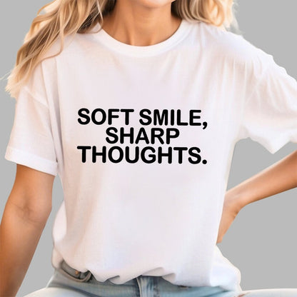Soft Smile, Sharp Thoughts. Geek T-Shirt