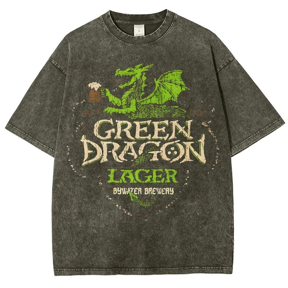 Green Dragon LageVintage Distressed T-shirt
