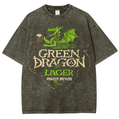 Green Dragon LageVintage Distressed T-shirt