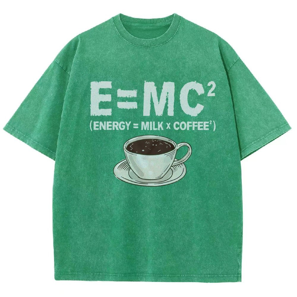 Funny Energy milk coffee science Vintage Distressed T-shirt