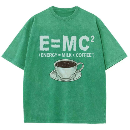 Funny Energy milk coffee science Vintage Distressed T-shirt