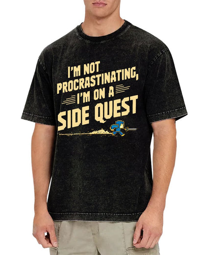 I'm Not Procrastinating, I'm on a Side Quest Vintage Distressed T-shirt