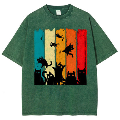Retro Kitty Chaos Vintage Distressed T-shirt