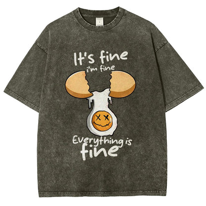 Everything is fine Vintage Distressed T-shirt