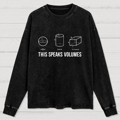 This Speaks Volumes Geometry Washed Long Sleeve Tee