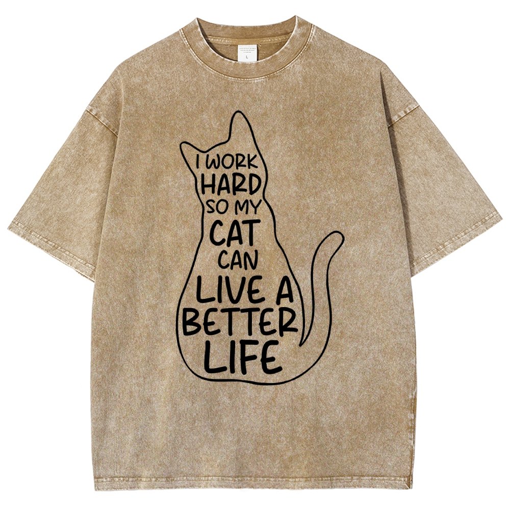 Work hard Vintage Distressed T-shirt