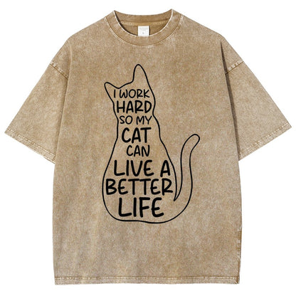 Work hard Vintage Distressed T-shirt