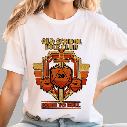 RPG Vintage Sword Shield Geek T-Shirt