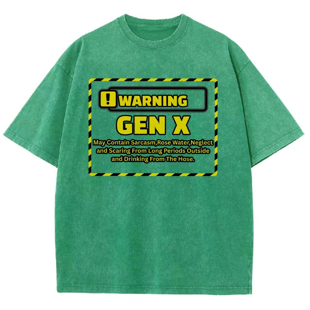 Warning Gen X - Funny Warning Design Vintage Distressed T-shirt