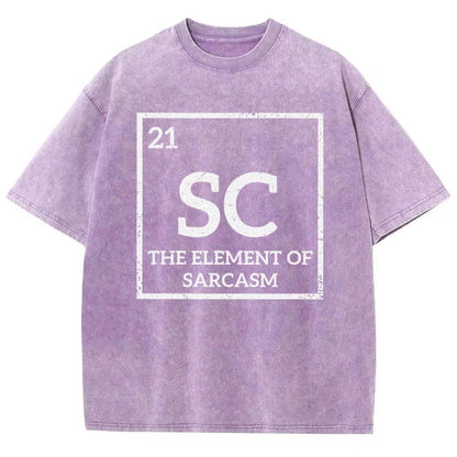 Sc The Element Of Sarcasm Vintage Distressed T-shirt