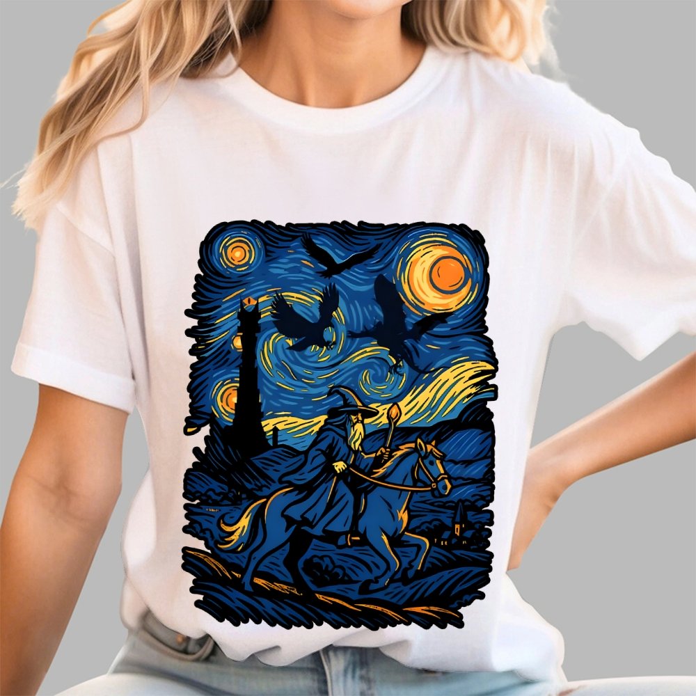 Ride in the starry night Geek T-Shirt