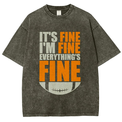 Browns It's Fine I'm Fine Everything's Fine Vintage Distressed T-shirt