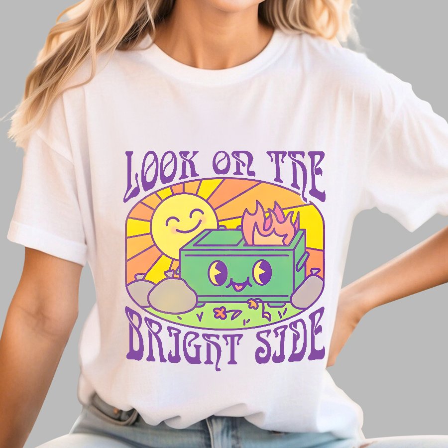 Optimistic Dumpster Fire Geek T-Shirt