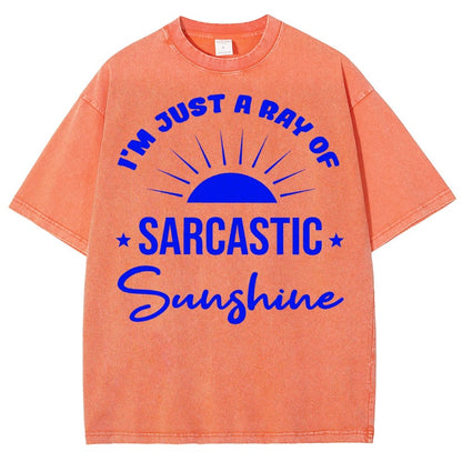 I'm Just A Ray Of Sarcastic Sunshine, Funny Sarcastic Sayings Vintage Distressed T-shirt