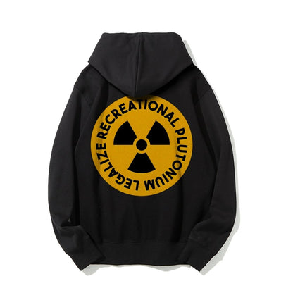 Legalize Recreational Plutonium Printed Back Unisex Cotton Hoodie