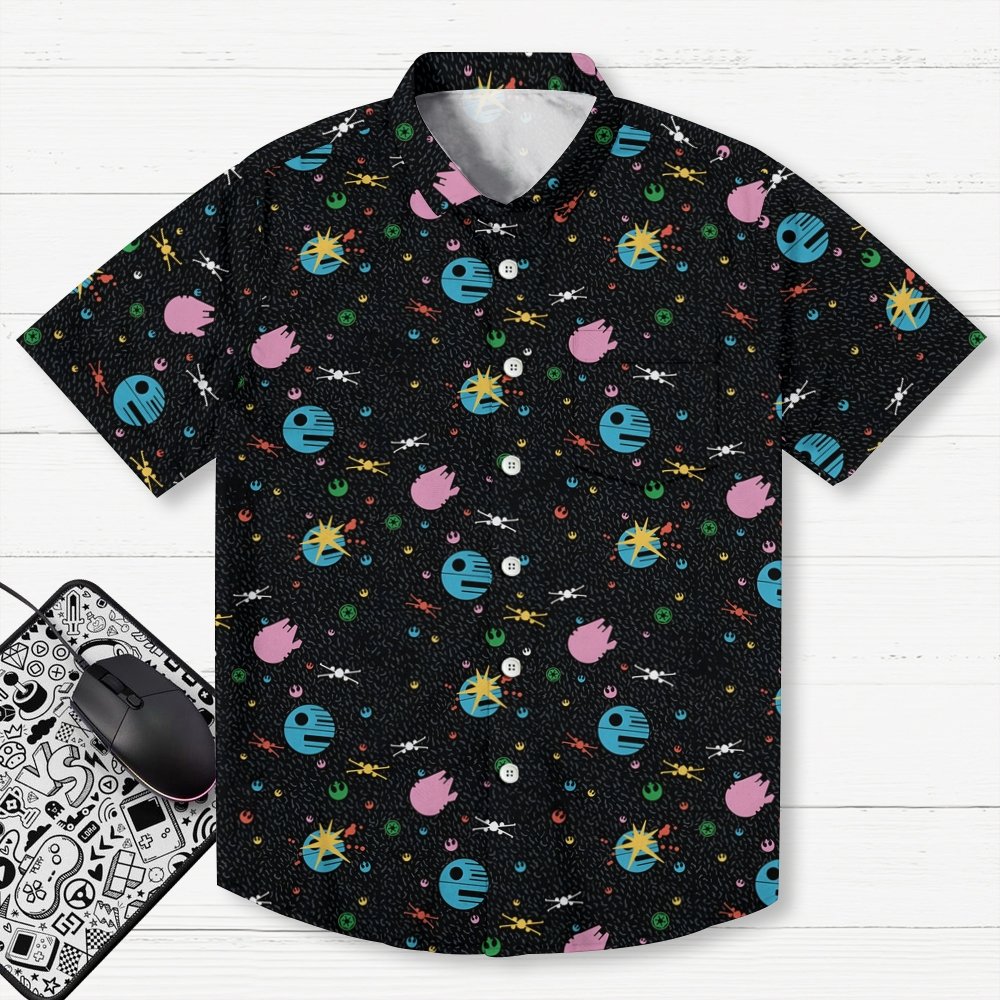 A Starry Galaxy Outer Space Geek Hawaiian Shirt