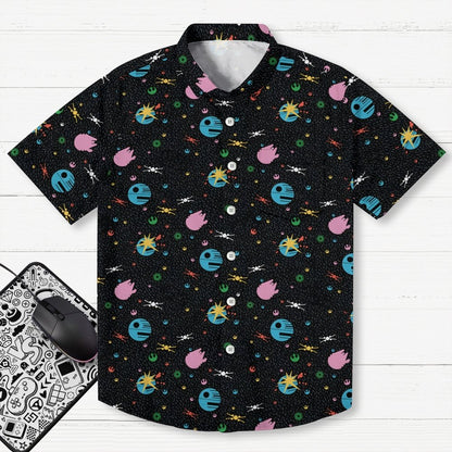 A Starry Galaxy Outer Space Geek Hawaiian Shirt