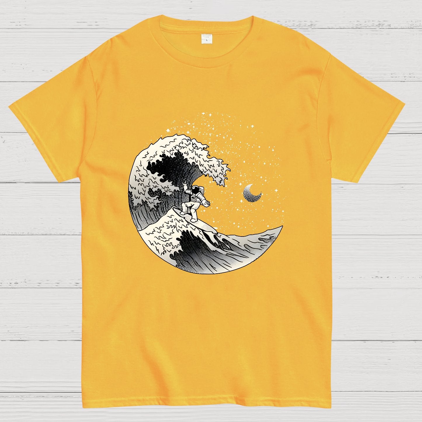 Astronaut Surfing Kanagawa Wave by Tobe Fonseca Geek T-Shirt