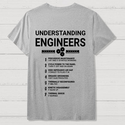 Understanding Engineers Front And Back Printing Geek T-Shirt