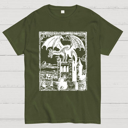 Dragon Vintage Dark Art Graphic Geek T-Shirt