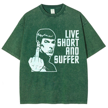 Live Short and Suffer Vintage Distressed T-shirt